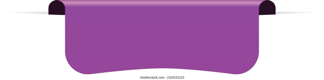 ilustración vectorial de la pancarta de etiquetas de color púrpura en fondo blanco