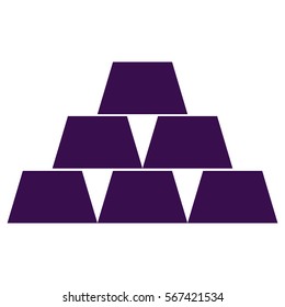 Vector Illustration of Purple Cup Pyramid Icon
