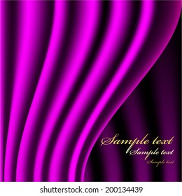 Vector illustration of Purple curtain