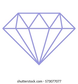 Vector Illustration of Purple Diamond Icon
