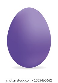 Vector illustration of the Purple Easter Egg With a Shadow