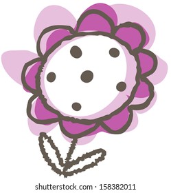 Vector illustration of a purple flower