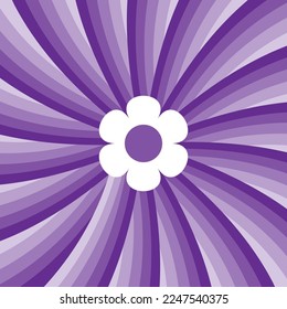 Ilustración vectorial flor púrpura con color púrpura abtracto fondo de rueda sin soldadura