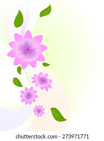 Vector illustration of a purple flower background