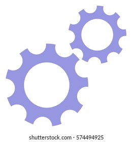 Vector Illustration of Purple Gears Icon

