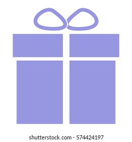 Vector Illustration of Purple Gift Box Icon
