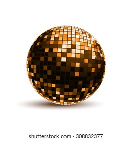 Vector Illustration of a Purple Golden Ball