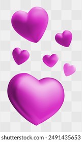 Vector Illustration purple hearts eps