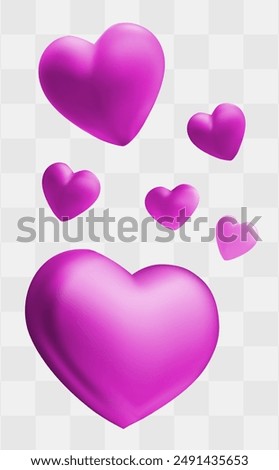 Vector Illustration purple hearts eps