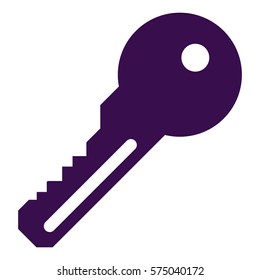 Vector Illustration of Purple Key Icon
