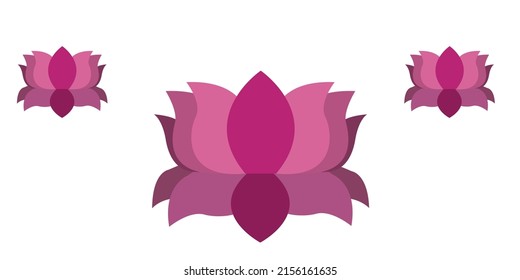Vector illustration purple lotus flower  Abstract floral