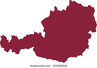 vector illustration of Purple map of Austria