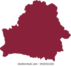 vector illustration of Purple map of Belarus