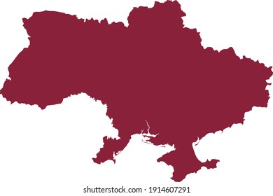 vector illustration of Purple map of Ukraine