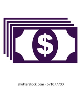 Vector Illustration of Purple Money Icon
