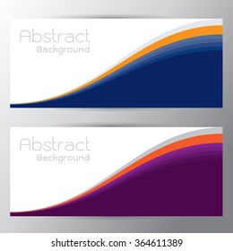 Vector illustration of purple orange abstract background with on gray background