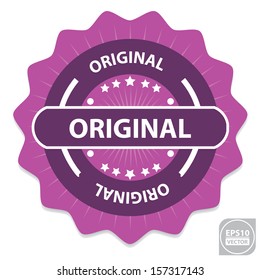 Vector illustration: Purple original label