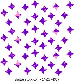 Vector illustration of purple and pink star pattern