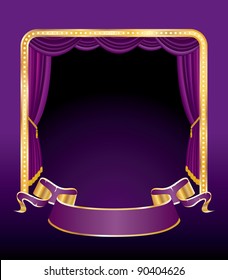 vector illustration of the purple stage