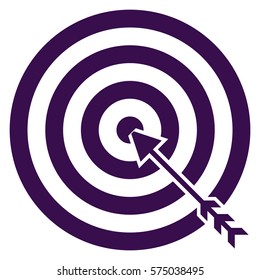 Ilustración vectorial del icono de destino púrpura
