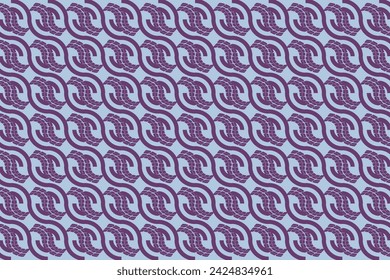 Vector illustration of a purple twisting pattern motif.