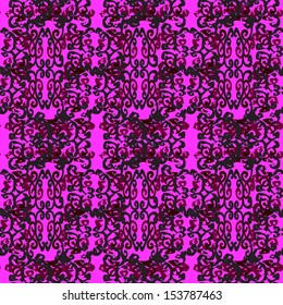 Vector illustration. Purple, violet and brown on colors. Nice background. Seamless Cute fabric pattern. Abstract doodles pattern. - stock.