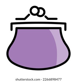 Vector illustration of the purse cartoon