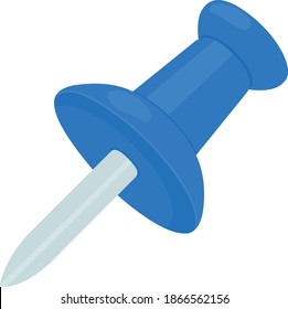 Vector illustration of a pushpin emoticon
