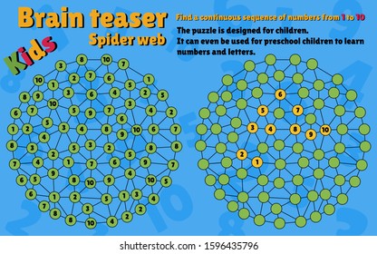 Vector illustration of puzzle for children.