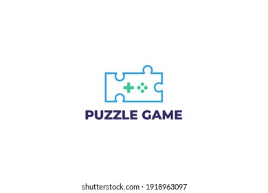 ilustración vectorial del icono del logotipo del juego del rompecabezas. con estilo de contorno. perfecto para una compañía de juegos.