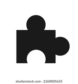 Vector illustration, puzzle icon, fragment. 