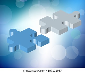 Vector illustration of puzzle mosaic background