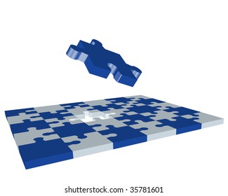 Vector illustration of puzzle mosaic background
