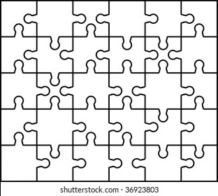 Vector illustration of puzzle mosaic background