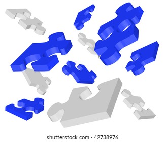 Vector illustration of puzzle mosaic background