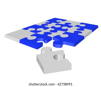 Vector illustration of puzzle mosaic background