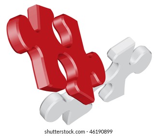 Vector illustration of puzzle mosaic background