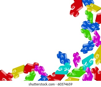 Vector illustration of puzzle mosaic background