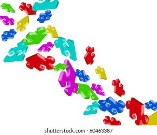 Vector illustration of puzzle mosaic background