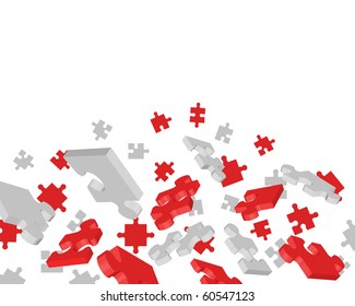 Vector illustration of puzzle mosaic background