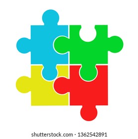 Vector illustration of puzzle pieces 