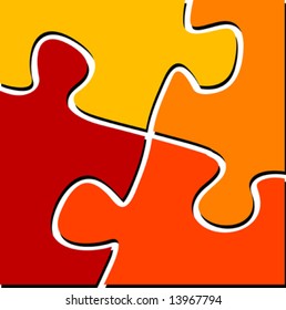 Vector illustration of puzzle pieces