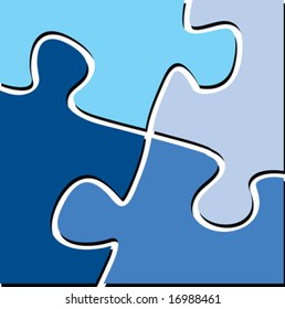 Vector illustration of puzzle pieces