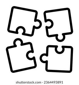 Vector illustration of puzzle pieces. Logic and solutions.