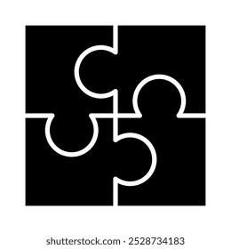 Vector illustration of puzzle pieces representing teamwork, collaboration, and problem-solving.
