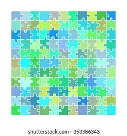 Vector Illustration of Puzzle toy blank for Design, Website, Background, Banner. Piece of game Colorful Element Template
