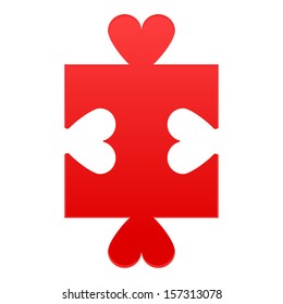 Vector illustration of puzzle-heart 1