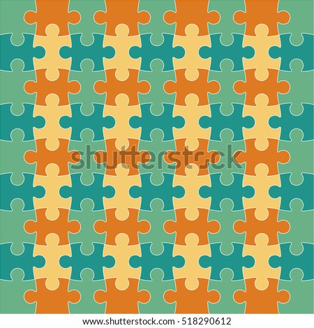 Vector illustration of puzzle:One piece is a 500px puzzle.