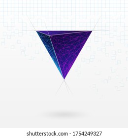 Vector illustration of Pyramid. Abstract polygonal shapes.