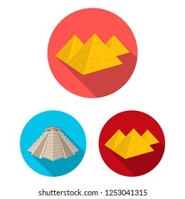 Vector illustration of pyramid and egypt symbol. Collection of pyramid and egypt stock vector illustration.